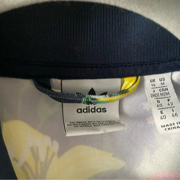 Adidas 3 stripe Women's floral zip up track jacket  - Multicolor - Picture 3 of 5